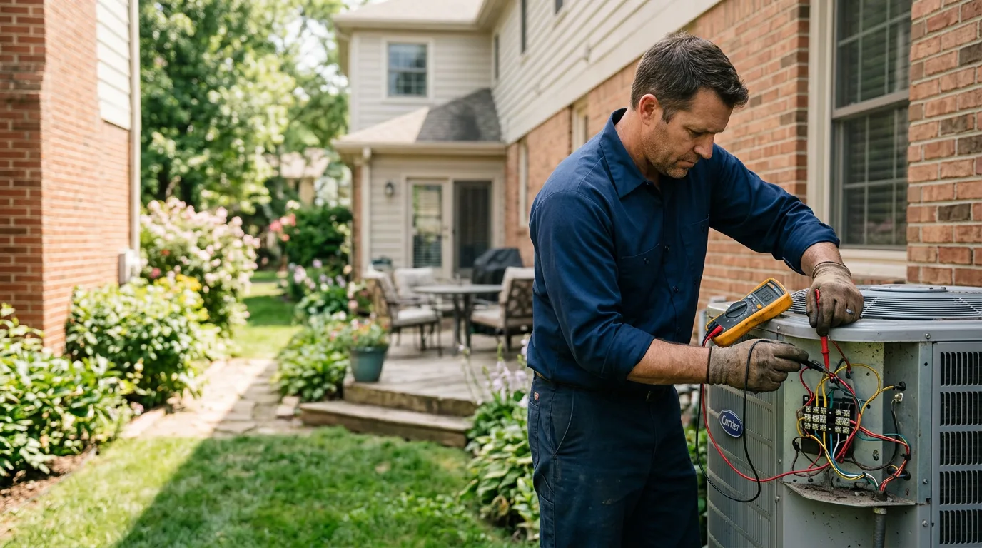 HVAC technician working near Oskaloosa, IA